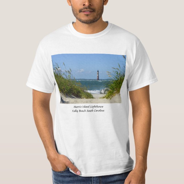 T-shirt Promenade du phare de Morris Island (Devant)