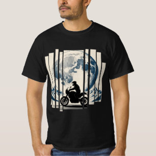 T-shirt Promenade, promenade, répétition moto boho