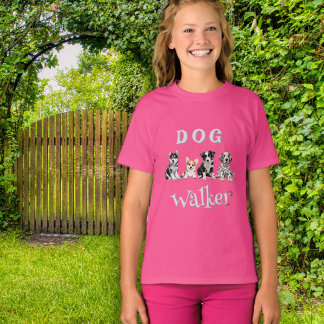T-shirt Promeneuse de chien adolescente