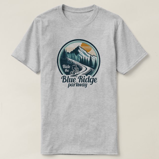 T-shirt Promenez-Vous À Vélo Sur La Parkway Blue Ridge (Design devant)