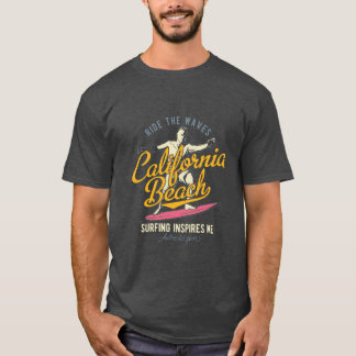 T-shirt Promenez-vous à Waves California Beach Surfing