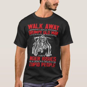 T-shirt Promenez-Vous Je Suis Un Vieux Homme Grincheux J'A