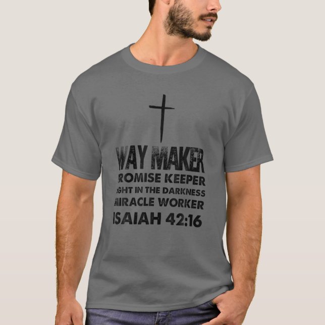 T-shirt Promesse Keeper Way Maker Bible Étude chrétienne (Devant)