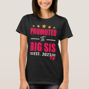 T-shirt Promoté À Big Sister 2023 Baby Faire-part Sibl
