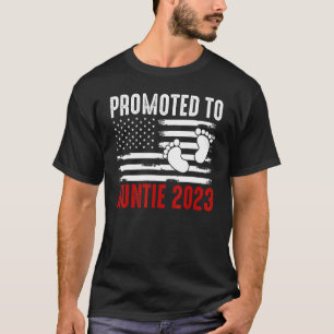 T-shirt Promoté À Tante 2023 Fier Famille Bébé Pregnanc