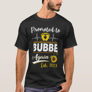 T-shirt Promoted To Bubbe Again 2023 Sunflower New Bubbe 1