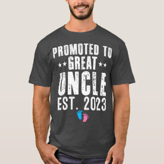 T-shirt Promoted To Great Uncle 2023 Pregnancy Reveal Pink