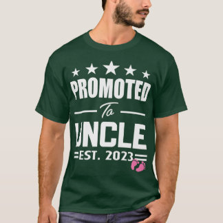 T-shirt Promoted To Uncle It's A Girl Est 2023 New Great U