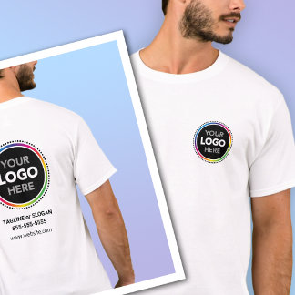 T-Shirt Promotionnel avec Logo sur le Devant et le