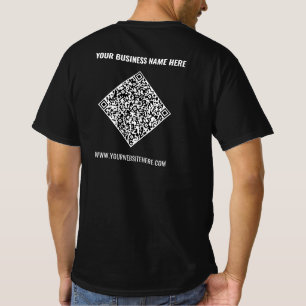 T-shirt promotionnel avec votre QR Code et texte p