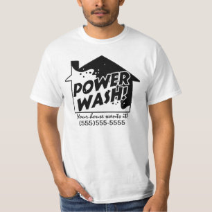 T-shirt promotionnel d'affaires de lavage de
