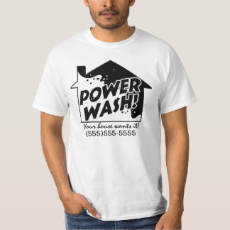 T-shirt promotionnel d'affaires de lavage de