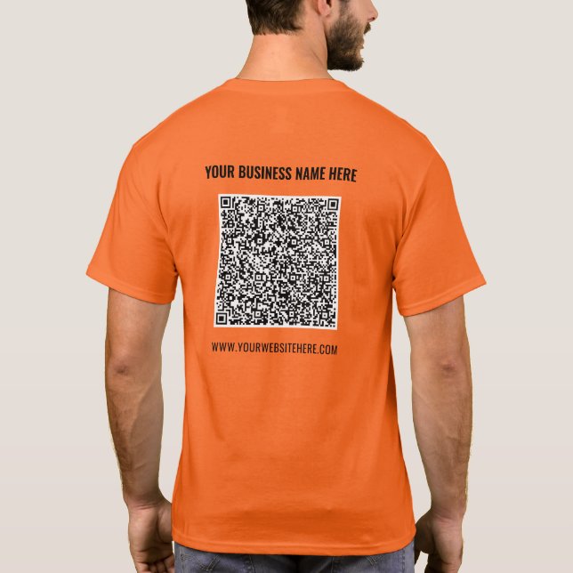 T-shirt promotionnel Votre code QR et texte person (Dos)