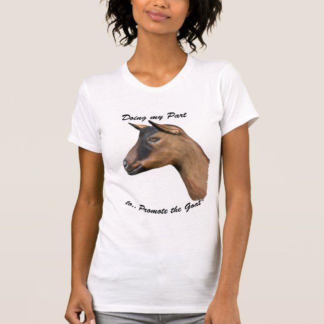 T-shirt Promouvoir la chèvre - Oberhasli Portrait de chèvr (Devant)