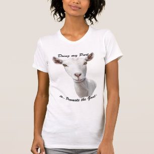 T-shirt Promouvoir la chèvre - Portrait de chèvre Saanen