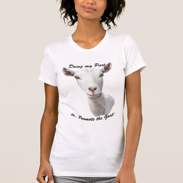 T-shirt Promouvoir la chèvre - Portrait de chèvre Saanen (Devant)