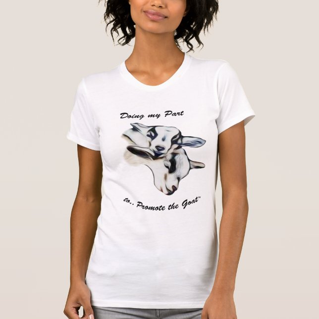 T-shirt Promouvoir la chèvre - Pygmée chèvre Portrait Babi (Devant)