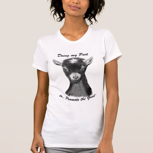 T-shirt Promouvoir la chèvre - Pygora Portrait de chèvre (Devant)