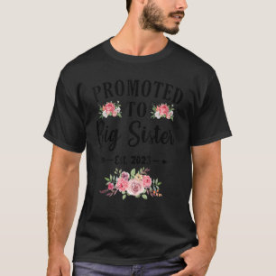 T-shirt Promu À Big Sister Est 2023 Grossesse Annonce