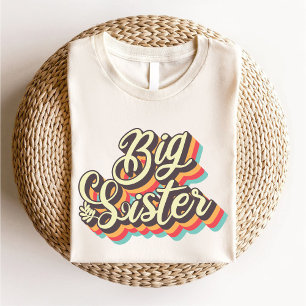 T-shirt Promu à Big Sister Faire-part Vintage floral