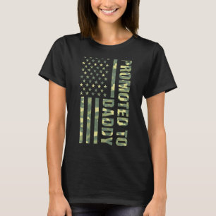 T-shirt Promu À Daddy American Flag Pregnancy Announc