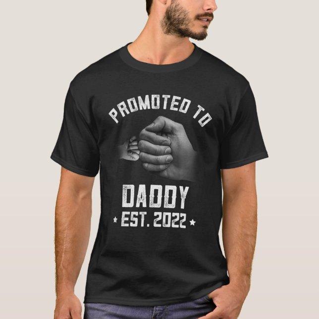 T-shirt Promu À Daddy Est.2022 Fête des pères Rétro Nouvea (Devant)