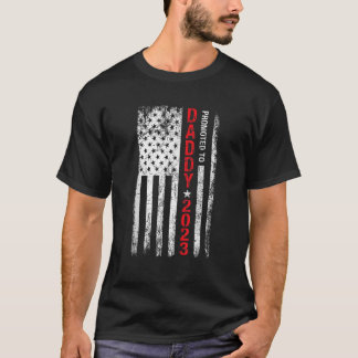 T-shirt Promu À Daddy Est 2023 Fête des pères Nouveau Papa