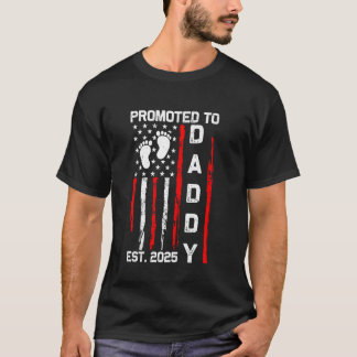 T-shirt Promu à Daddy EST 2025 Patriotic American