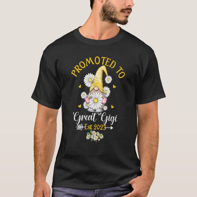 T-shirt Promu À Gigi 2023 Bientôt Être Gigi Grandma Gnom (Devant)