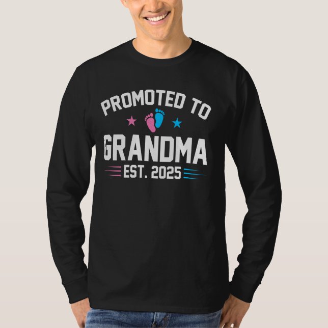 T-shirt Promu à Grand-mère 2025 Bientôt être Grand-mère No (Devant)