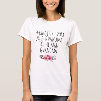 T-shirt Promu À Grand-Mère Humaine De Grand-Mère De Chien 