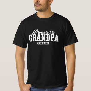 T-shirt Promu À Grand-Père 2026 Grand-Père Est 2026