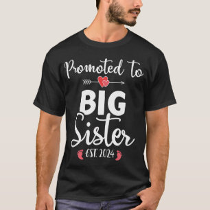 T-shirt Promu à grand soeur est. 2024 pour la grossesse