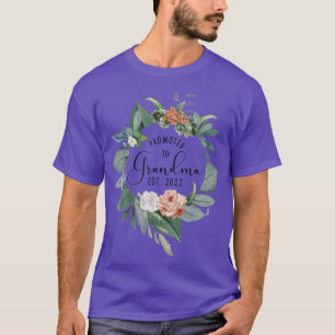 T-shirt Promu à Grandma Est 2022 Femmes Flower First Ti