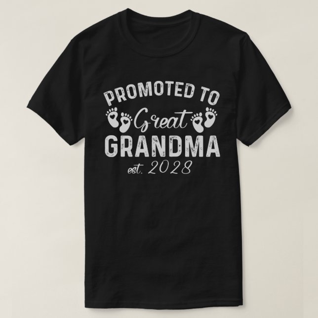 T-shirt Promu à Great Grandma Est 2028 (Design devant)