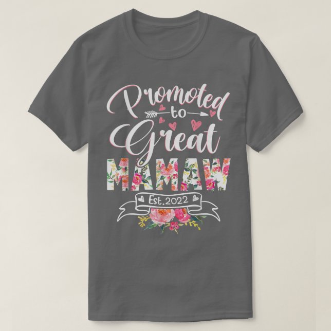 T-shirt Promu à Great Mamaw Est 2022 Floral première fois (Design devant)