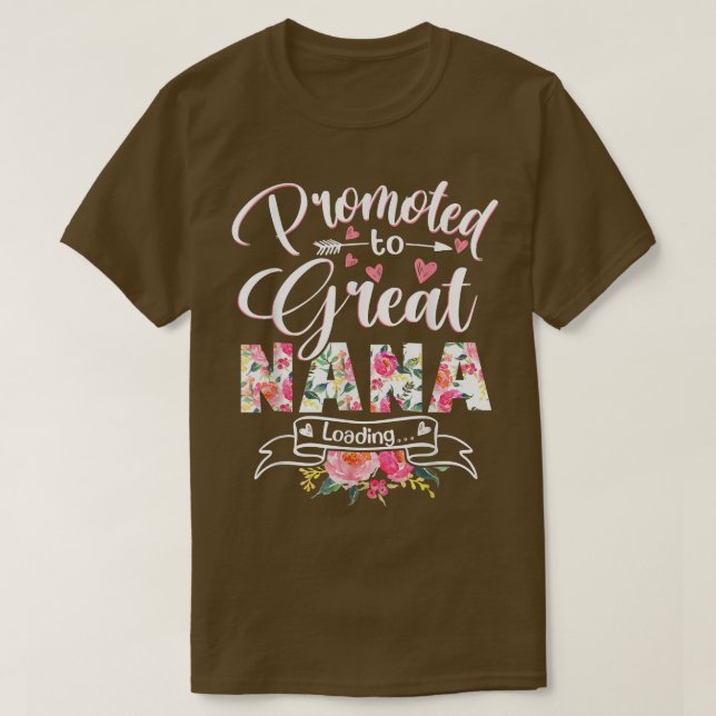 T-shirt Promu à Great Nana Est 2022 Floral première fois (Design devant)