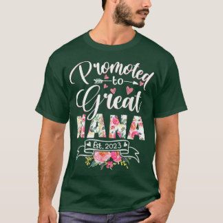 T-shirt Promu à Great Nana Est 2023 Floral première fois