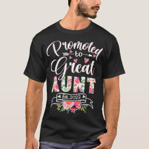 T-shirt Promu à Great Tante Est 2022 Funny Floral First