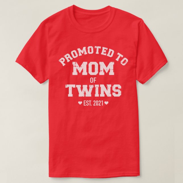 T-shirt Promu à Maman des jumeaux 2021 (Design devant)
