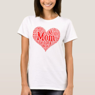 T-shirt Promu à Maman Est 2024, Nouvelle Maman, Première M