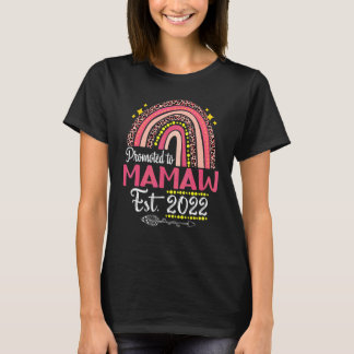 T-shirt Promu à Mamaw Est 2022 Rainbow Mother's Day Ra
