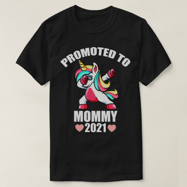 T-shirt Promu À Mommy 2021 Unicorn Première Fois Maman Fem (Design devant)