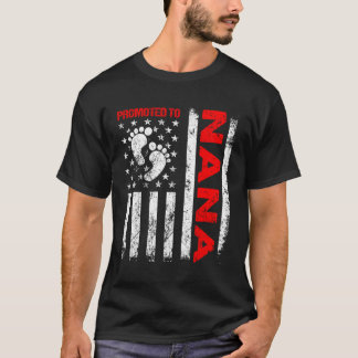 T-shirt Promu À Nana Usa Drapeau Flag La Première Fête Des