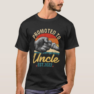 T-shirt Promu À Oncle 2022 Fête des pères Nouveau Oncle De