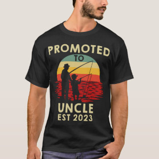 T-shirt Promu À Oncle 2023 Baby Reveal Famille De Pêche