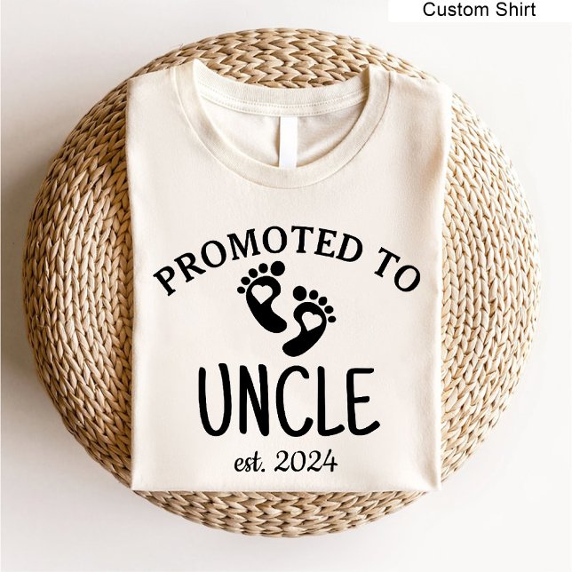 T-shirt Promu à oncle / faire-part de grossesse blanc (Promoted to Uncle / Pregnancy announcement white T-Shirt)