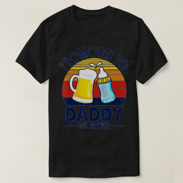 T-shirt Promu À Papa 2022 Première Fête des pères Nouveau (Design devant)