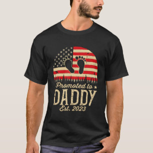 T-shirt Promu À Papa 2023 Pères Première Fois Nouveau Papa