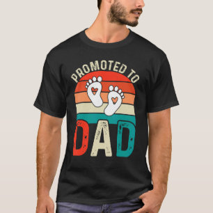T-shirt Promu À Papa Bébé Pieds Première Fête des pères